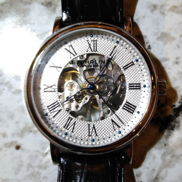 Sturhling Other - Sturhling Montague 17 Jewel Skeleton Mens Watch